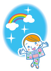 虹　笑顔の大和撫子