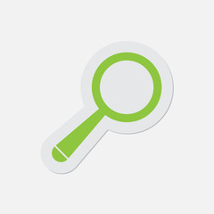 simple green icon - magnifier