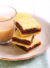 Fig bars and coffee