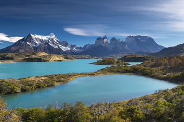 Naklejka na ściany i meble Torres del Paine National Park, Patagonia, Chile