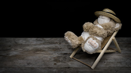 Teddy macht ein Nickerchen