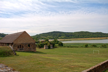 Obraz premium Medieval village house, Tihany, Hungary
