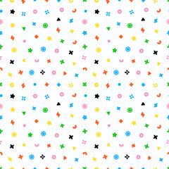 Geometric sweets seamless vector pattern. Abstract vector illustration with geometric elements, shapes.