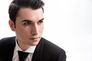 Businessman looking away