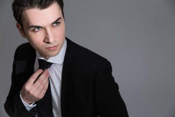 Handsome caucasian businessman