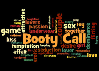 Booty Call, word cloud concept 3