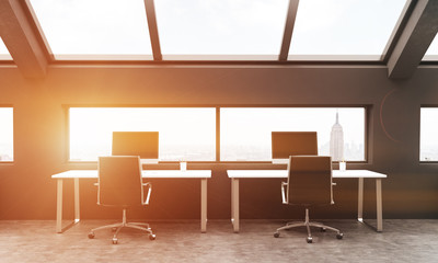 Black coworking area NY toning