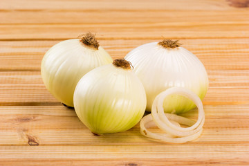 Fresh bulbs of onion