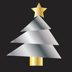 Obraz premium funky modern Christmas trees vector