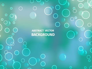 Abstract vector background with bubbles and water colors