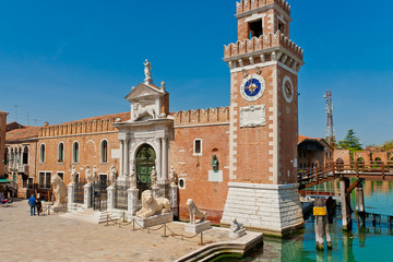 Fototapeta na wymiar Venetian Arsenal. Venice, Italy