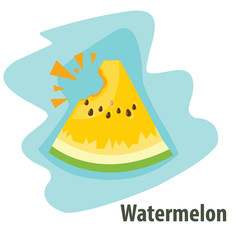 Slice of watermelon in vector