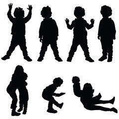 children set silhouette illustration © dramaj