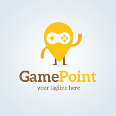 Game Point Logo. Game play logo template