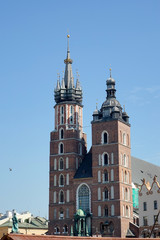 Fototapeta na wymiar St Marys Basilica in Krakow