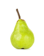 green pear isolated on a white