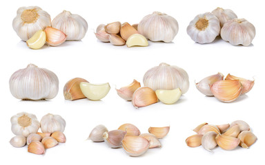 Garlic isolated on the white background