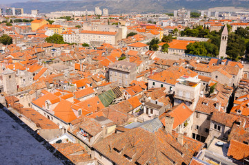Split, Croatia north west aerial view