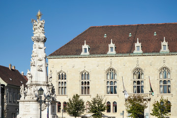 Fototapeta na wymiar Trinity column and building in Budapest