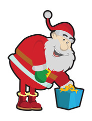 here comes Santa vector art