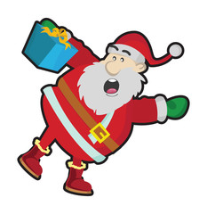 here comes Santa vector art