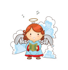 christmas angels vector