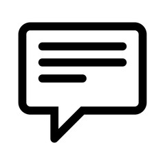 Customer feedback chat or discussion chat line art icon for apps and websites - obrazy, fototapety, plakaty