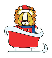 cute animals celebrating Christmas