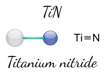 TiN titanium nitride molecule