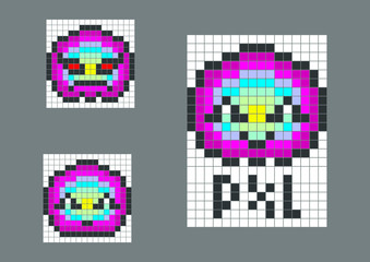 PXL "Pixel Blob" Pixel art styled vector set
