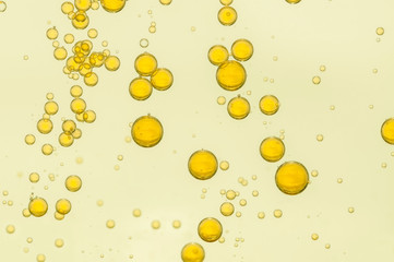 Yellow oil bubbles