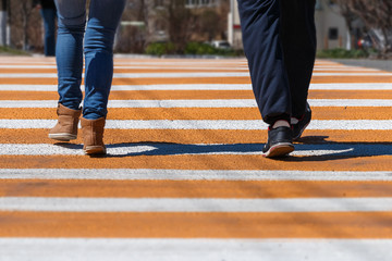 Crosswalk and people