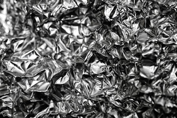 crumpled silver background