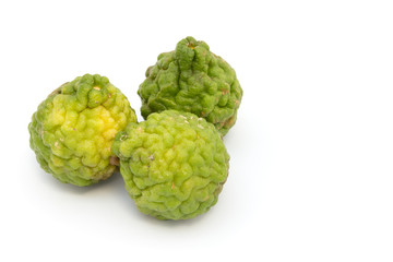 Bergamot and isolated on white background