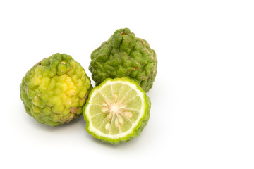 Bergamot and isolated on white background