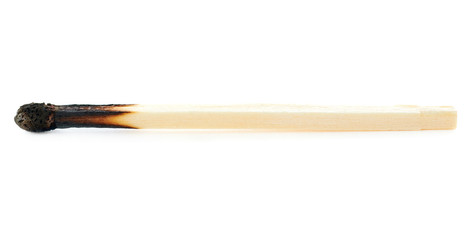 Wooden match isolated over the white background