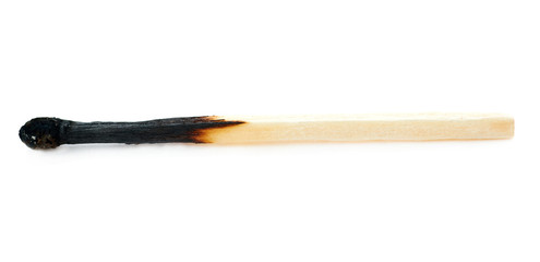 Wooden match isolated over the white background