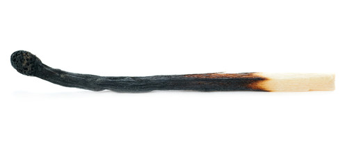 Wooden match isolated over the white background