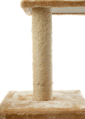 Scratching post over isolated white background