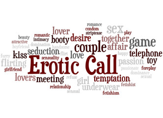 Erotic Call, word cloud concept 6