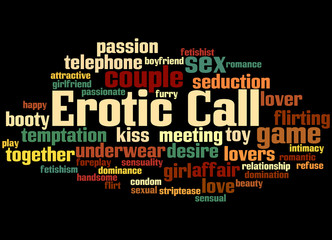 Erotic Call, word cloud concept 7