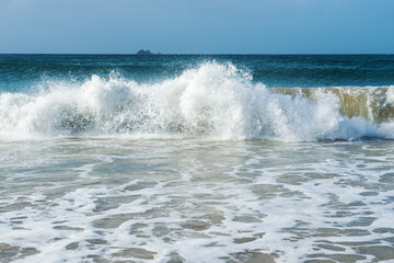 Byron Bay beach waves in New South Wales, Australia