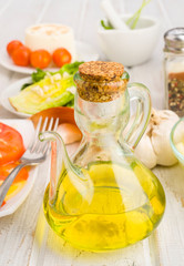 glass oil with olive oil