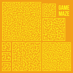 Vector Maze. Labyrinth with Entry and Exit.