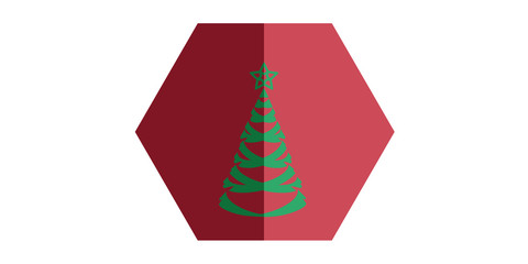 Card with cut out christmas tree silhouette