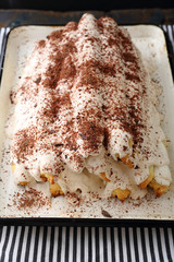 rustic pie with cream