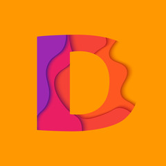 Letter D template