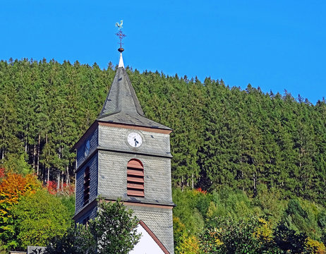 Steeple in Willingen in the Sauerland region
