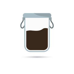 Color illustration of container for bulk products icon