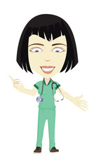 medical professionals vector illustrations